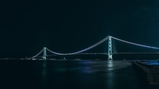 Long bridge clocktower fullmoon night - a long bridge free wallpaper