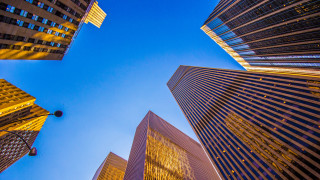 Skyline urban architecture tall buildings - ultra wide angle free wallpaper