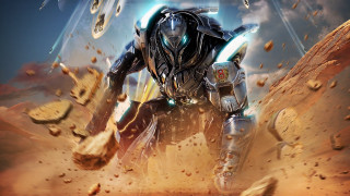 Desert robot clouds ember mecha - mass effect free wallpaper for desktop