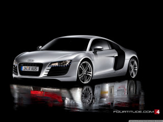 Silver sports car reflective floor - reflective free wallpaper