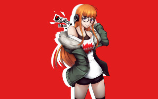 Chizuko yoshida red hair glasses - punk free wallpaper