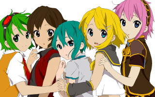 Anime girls colorful hair styles - anime style free wallpaper