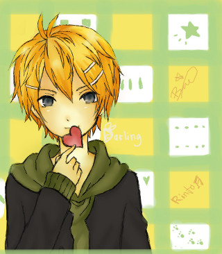 Boy tongue green background white - a drawing of a boy free wallpaper