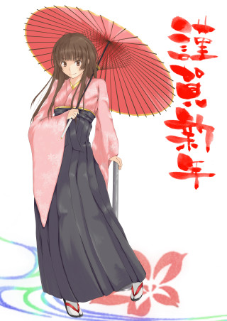 Woman umbrella flower cherry blossoms - a red flower free wallpaper for mobile