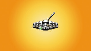 Yellow black white parody starwars - mouth free wallpaper