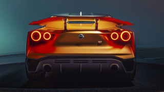 Red sports car lights dark - its light free wallpaper