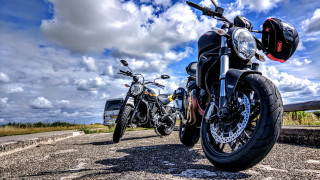 Motorcycles cloudy sky blue day - daarken free wallpaper