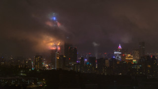 City skyline fireworks night lights - blade runner free wallpaper for desktop