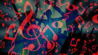 Funk dancing microphone musical notes - musical free wallpaper