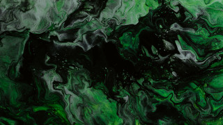 Green black bubbles abstract glowing - action painting free wallpaper for desktop
