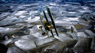 Plane flying large field sky - el lissitzky free wallpaper