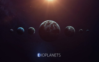 Exoplanets sun planets space scene - a group of planets free wallpaper