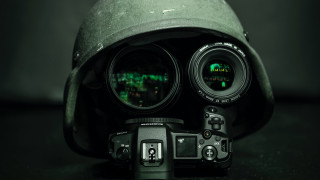 Helmet goggles camera green shallow - a camera in front free wallpaper