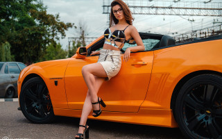 Elina karimova sports car model - high heel free wallpaper