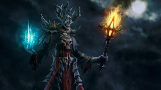 Demonic demon glowing fire armor - his hand and a demon free wallpaper