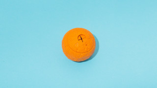 Orange smiley blue background 3d - a smiley face free wallpaper