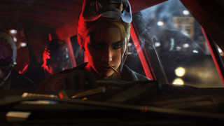 Woman car cigarette man suit - a scene free wallpaper