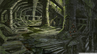 Cave stream trees growing nature - the cave free wallpaper