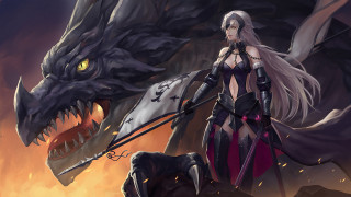 Jeanne d arc dragon fantasy - a woman in a costume holding free wallpaper