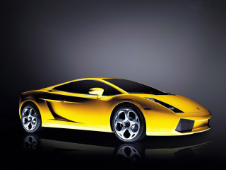 Yellow sports car dark room 17 - a yellow sports car free wallpaper