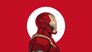 Iron man red background white - laurie greasley free wallpaper