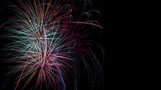 Fireworks night sky starry galaxy - generative free wallpaper