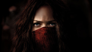 Woman redcloth blueeyes blackbackground araceligilbert - her eye wide open free wallpaper for desktop