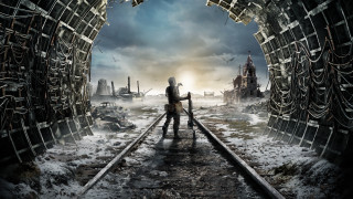Man tunnel traintrack city sky - dieselpunk free wallpaper