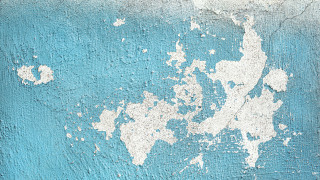 Blue peeling paint clock monochrome - paint free wallpaper