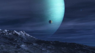 Distant sky mountain planet moon - a distant object in the foreground free wallpaper