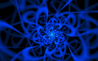 Blue abstract black background center - a circular design free wallpaper