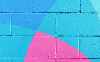 Blue pink triangle brick geometric - triangle free wallpaper