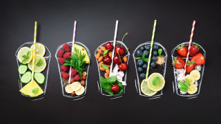 Fruit cups strawberries lemons limes - lemon free wallpaper