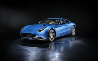 Blue sports car dark room 29 - a spotlight free wallpaper