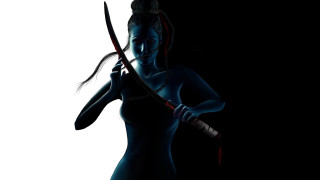 Woman bikini knife blood dark - in the dark free wallpaper