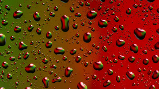 Red green water drops christmas - drop of water free wallpaper