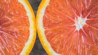 Grapefruit flame explosion food fire - half free wallpaper