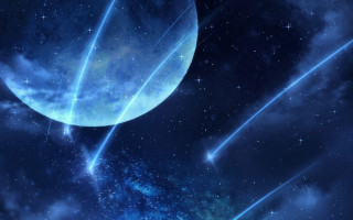 Space planet stars sky matte - a blue planet free wallpaper