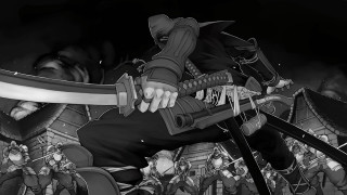 Man sword group blackwhite manga - a sword in front free wallpaper