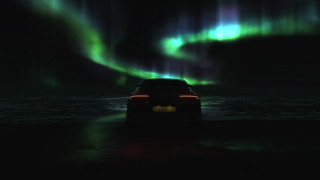 Car green aurora ocean futurism - futurism free wallpaper