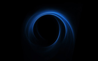 Dark blue ring black background - light and space free wallpaper for desktop