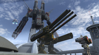 Sci fi fighterjet space rocket - a space station in the background free wallpaper