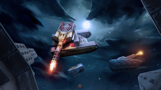 Space ship rocket explosion moon - a space ship free wallpaper