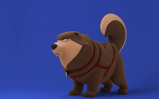 Cartoon dog harness blue background - a cartoon dog free wallpaper