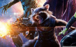 Rocket raccoon woman movie scene - marvel comic free wallpaper