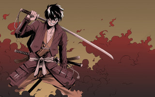 Man sword blood manga cedric - holding free wallpaper