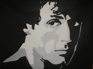 Man face black white background - portrait free wallpaper