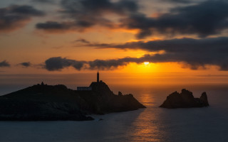 Sunset island lighthouse art photography - a lighthouse free wallpaper