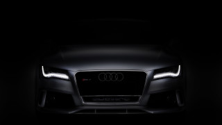 Black car headlights dark white - on free wallpaper