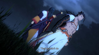 Anime characters dark backs turned - their back free wallpaper for desktop